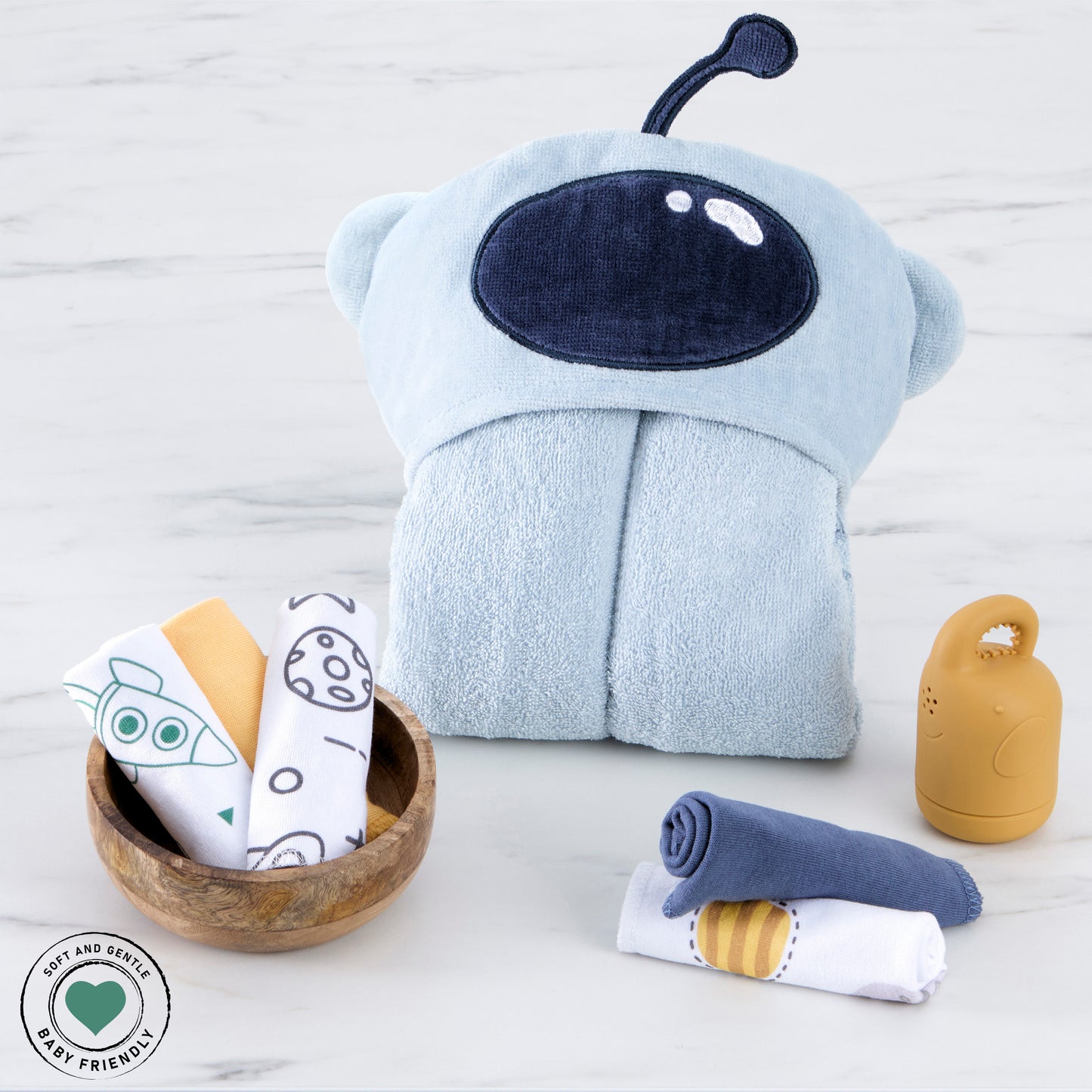 Evolur AstroNap 6 pc Gift Set - Hooded Towel & 5pc Wash Cloths