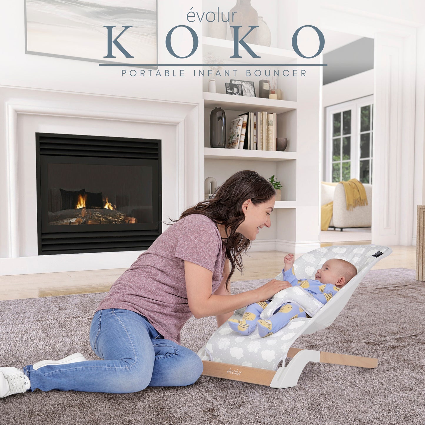 Evolur Koko Portable Infant Bouncer
