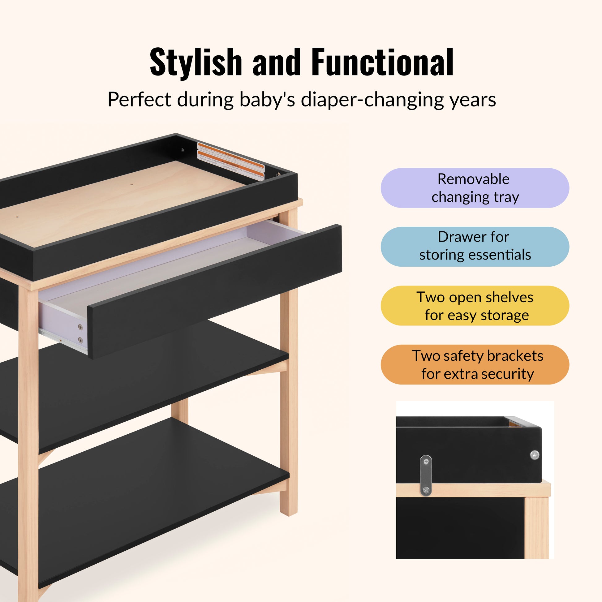 Matte Black Vintage Oak