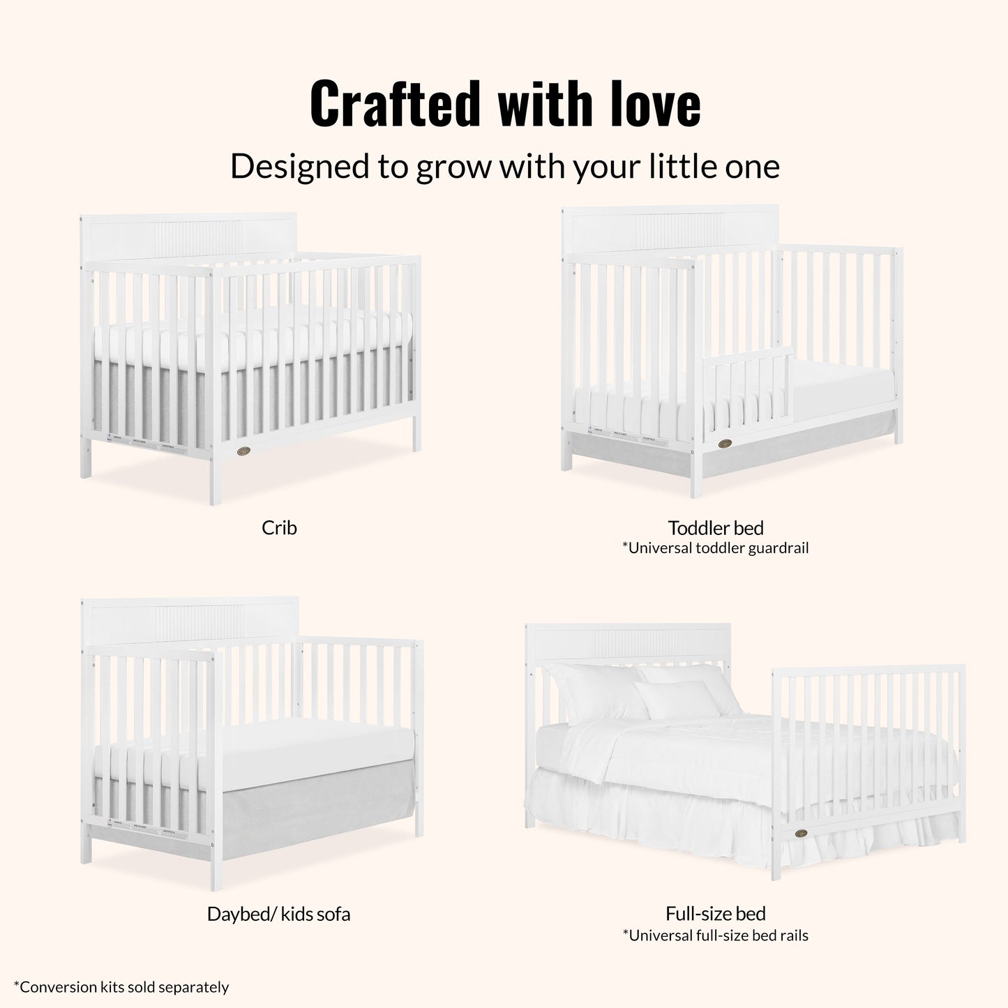 Dream On Me Ivy 5-in-1 Convertible Crib