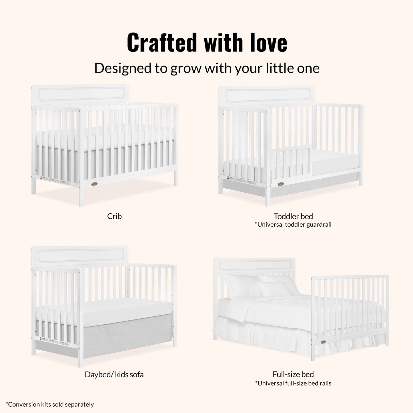 Dream On Me Avery 5-in-1 Convertible Crib