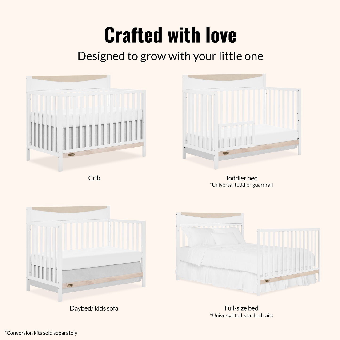 Dream On Me Emerson 5-in-1 Convertible Crib