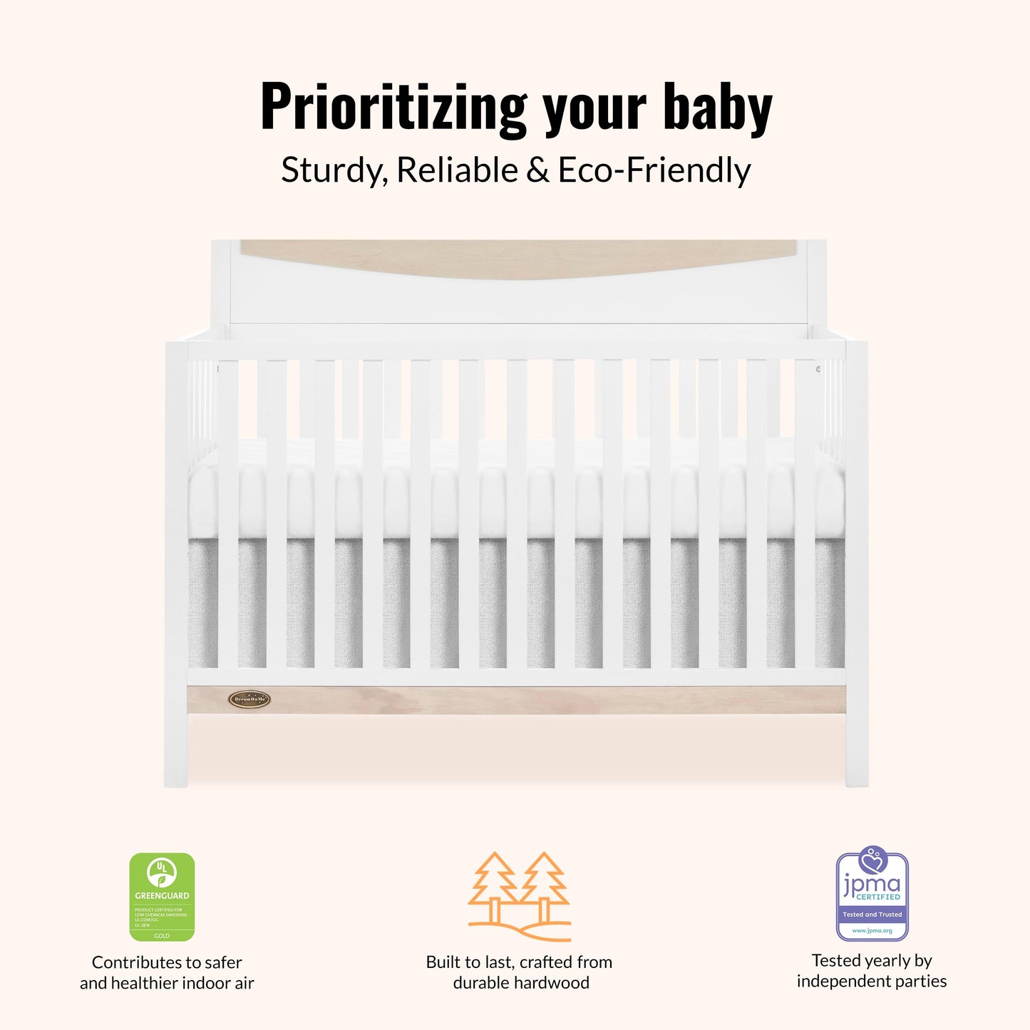 Dream On Me Emerson 5-in-1 Convertible Crib
