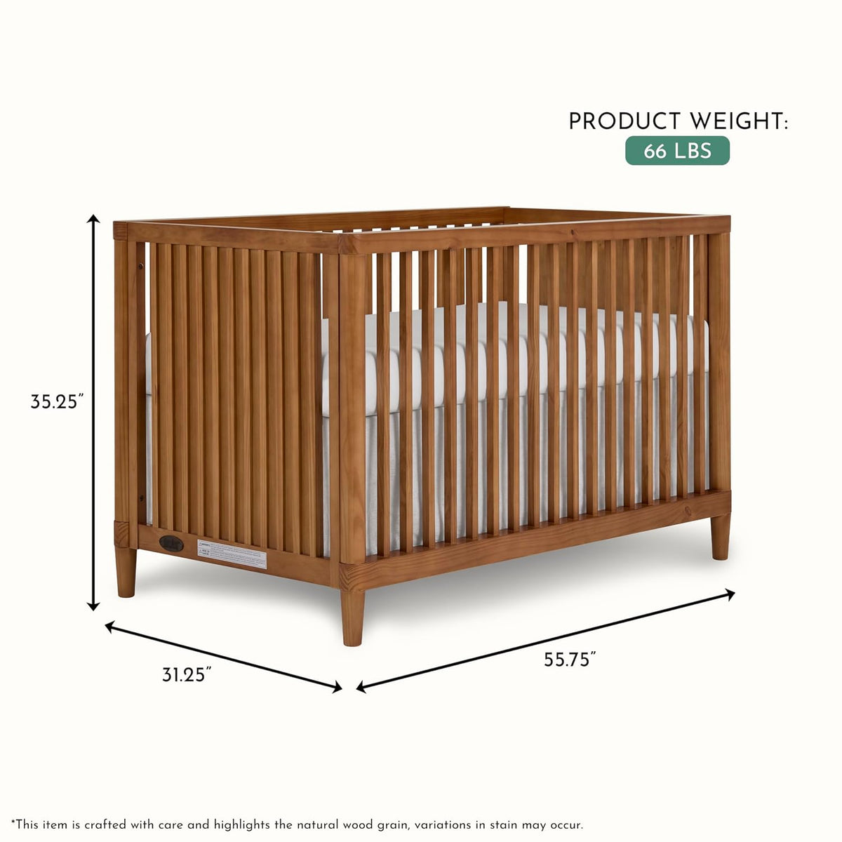 Evolur Flynn 3 in 1 Convertible Island Crib