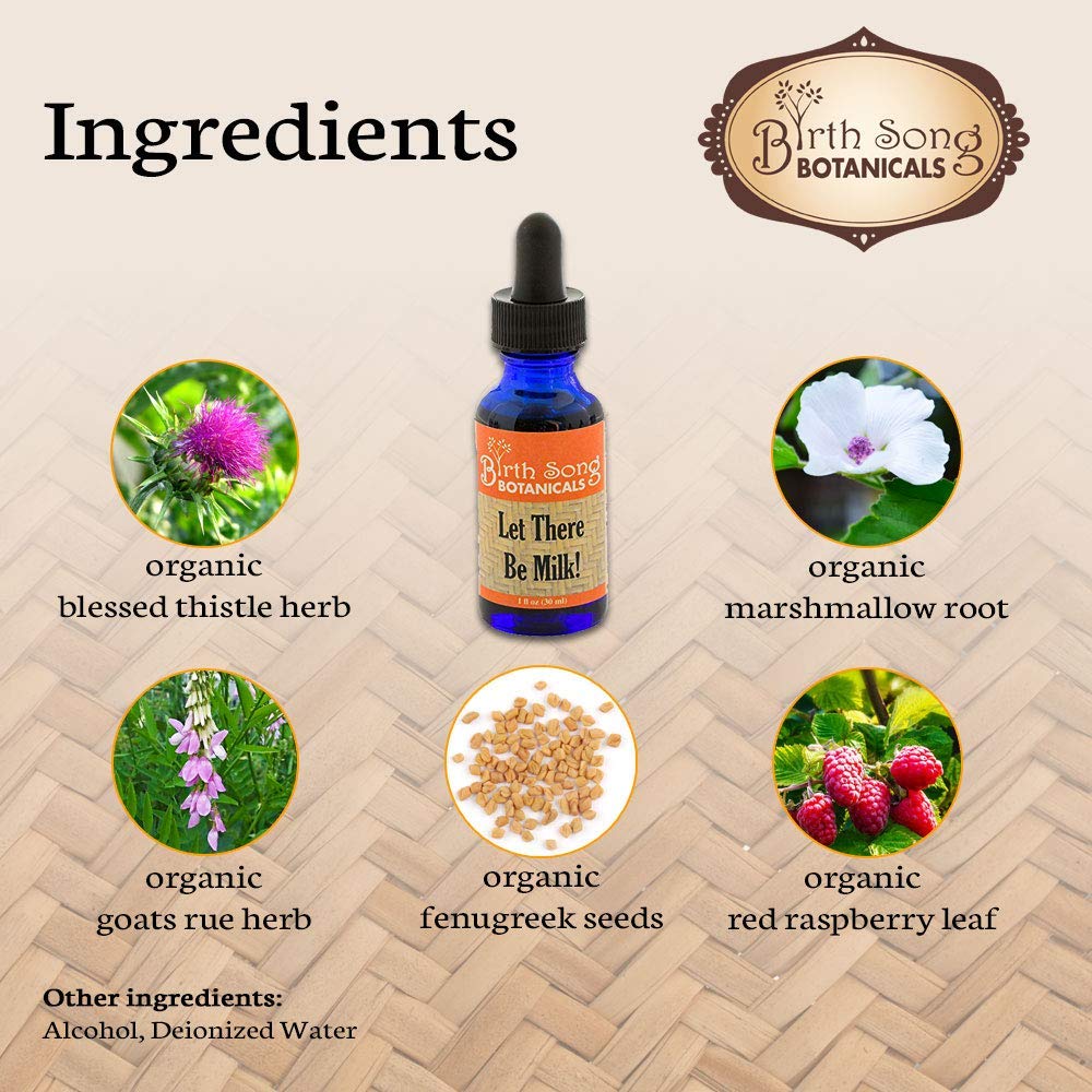 Birth Song Botanicals Co. Let There Be Milk! 2 oz Lactation Supplement For Breastfeeding