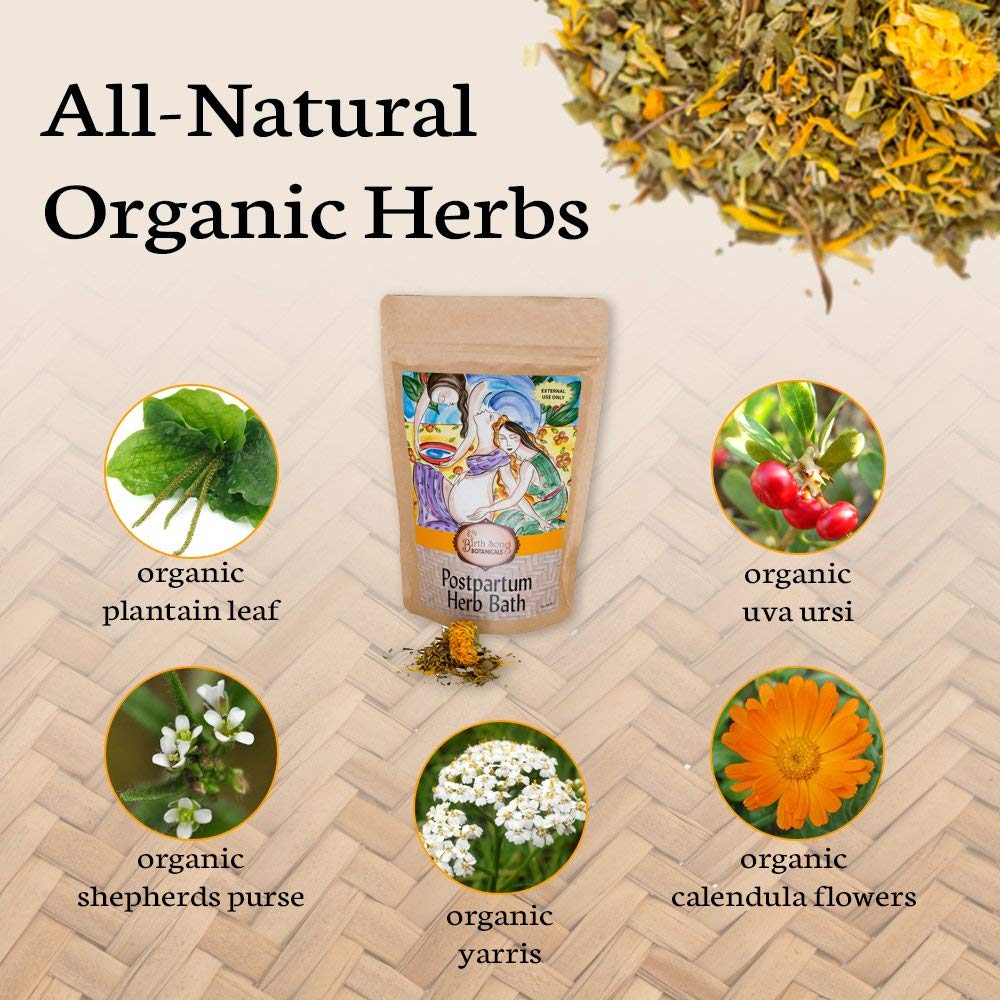 Birth Song Botanicals Co. Herbal Postpartum Bath for After Birth Recovery and Perineal Care