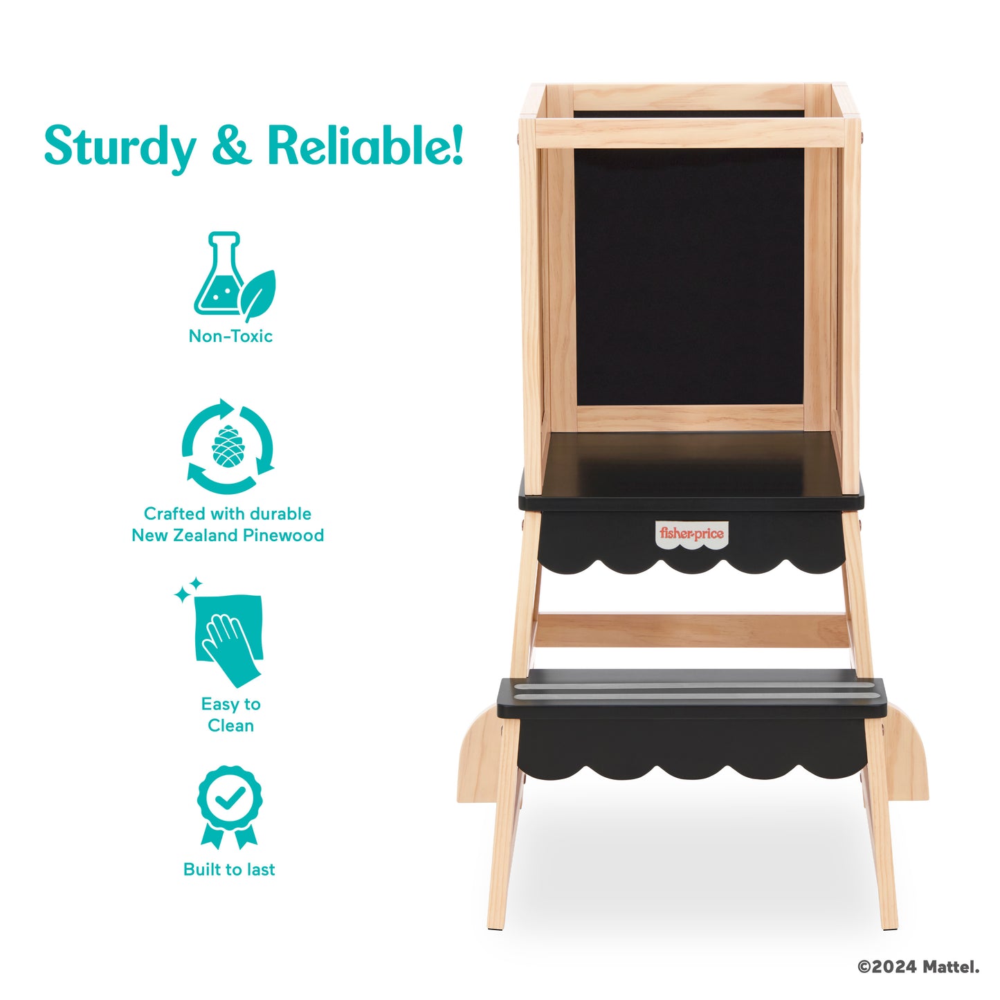 Matte Black & Vintage White Oak