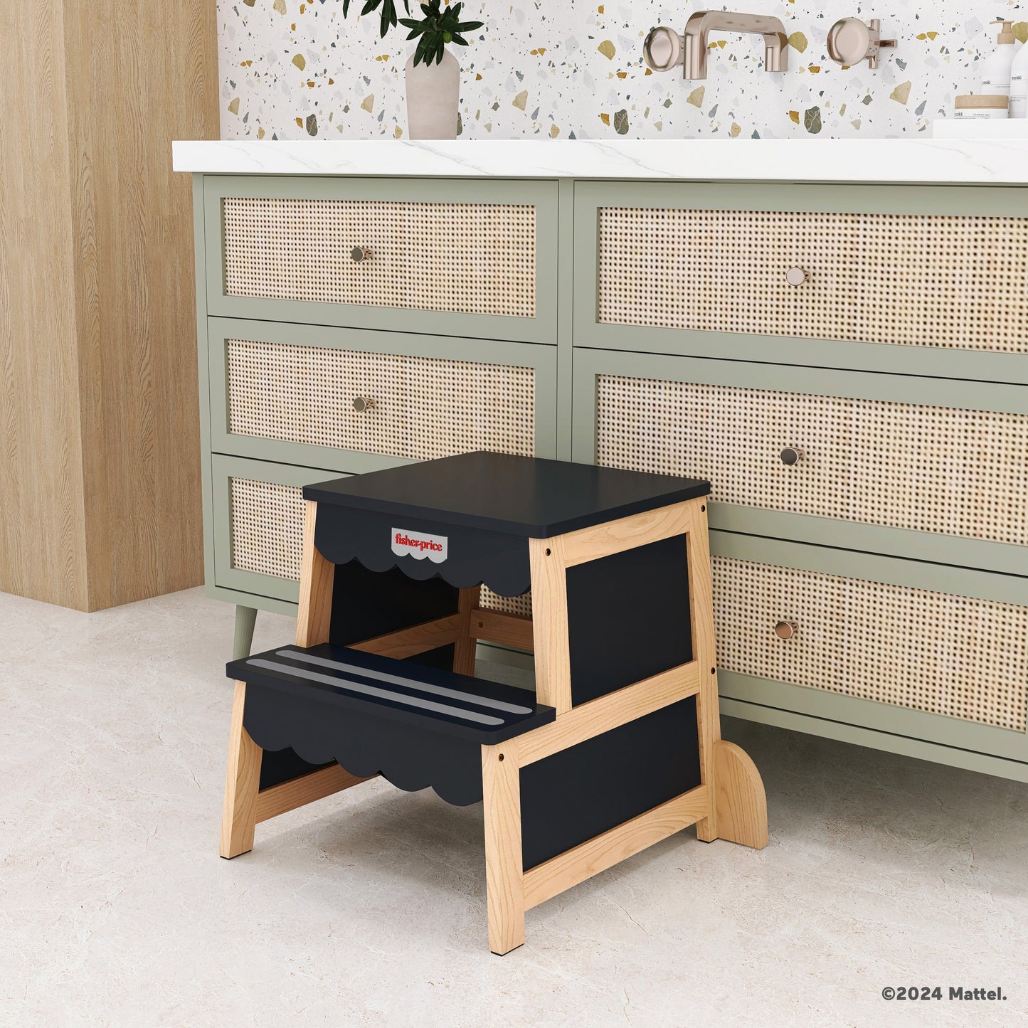 Matte Black & Vintage White Oak