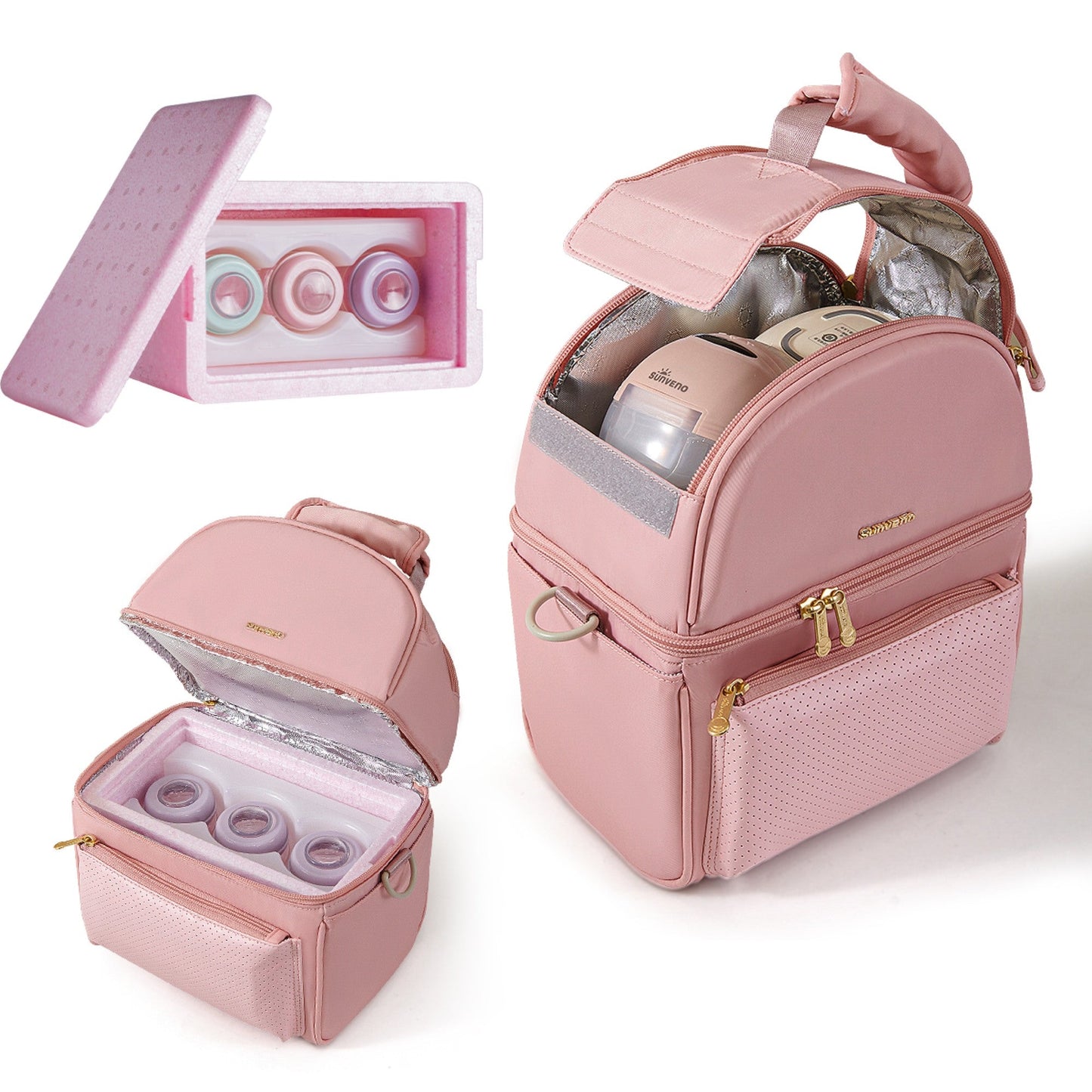 Breastmilk Cooler Bag with Detachable Insulation Box Set