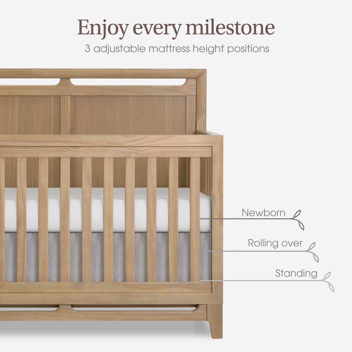 Evolur Bradford 5-in-1 Convertible Full Size Baby Crib