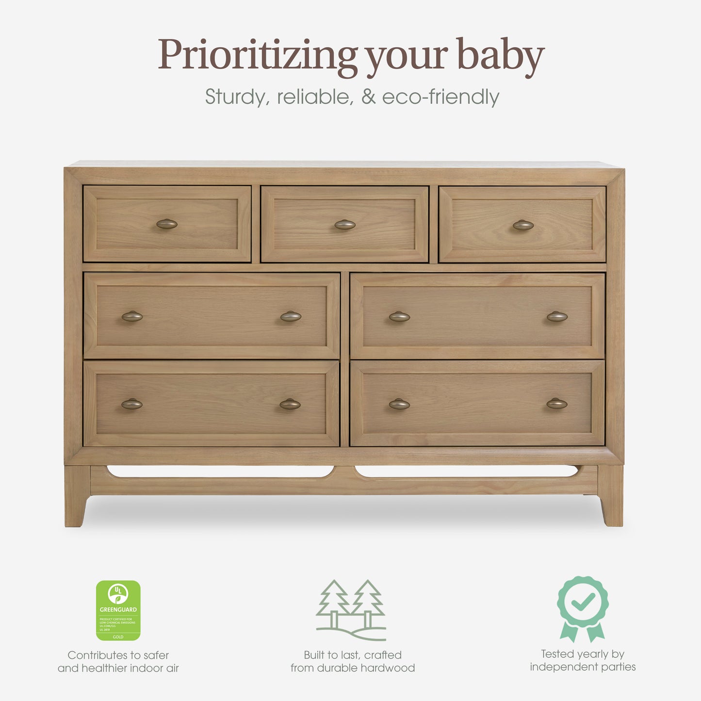 Evolur Bradford 7-Drawer Double Dresser