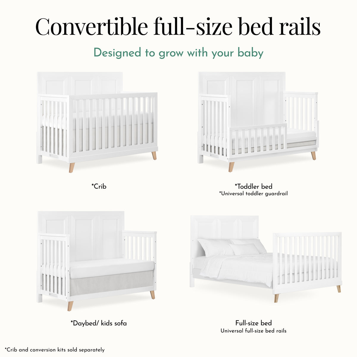 Evolur Audrey 4-Piece Timeless Nursery Bundle