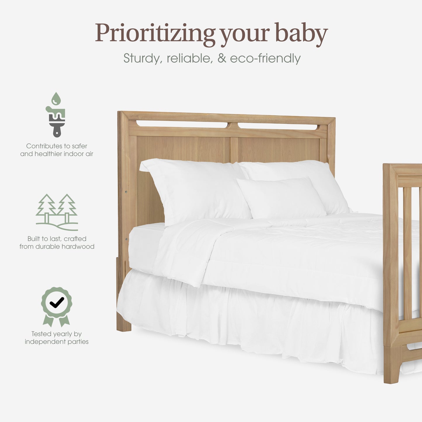Evolur Bradford Full-Size Bed Conversion Rail Kit