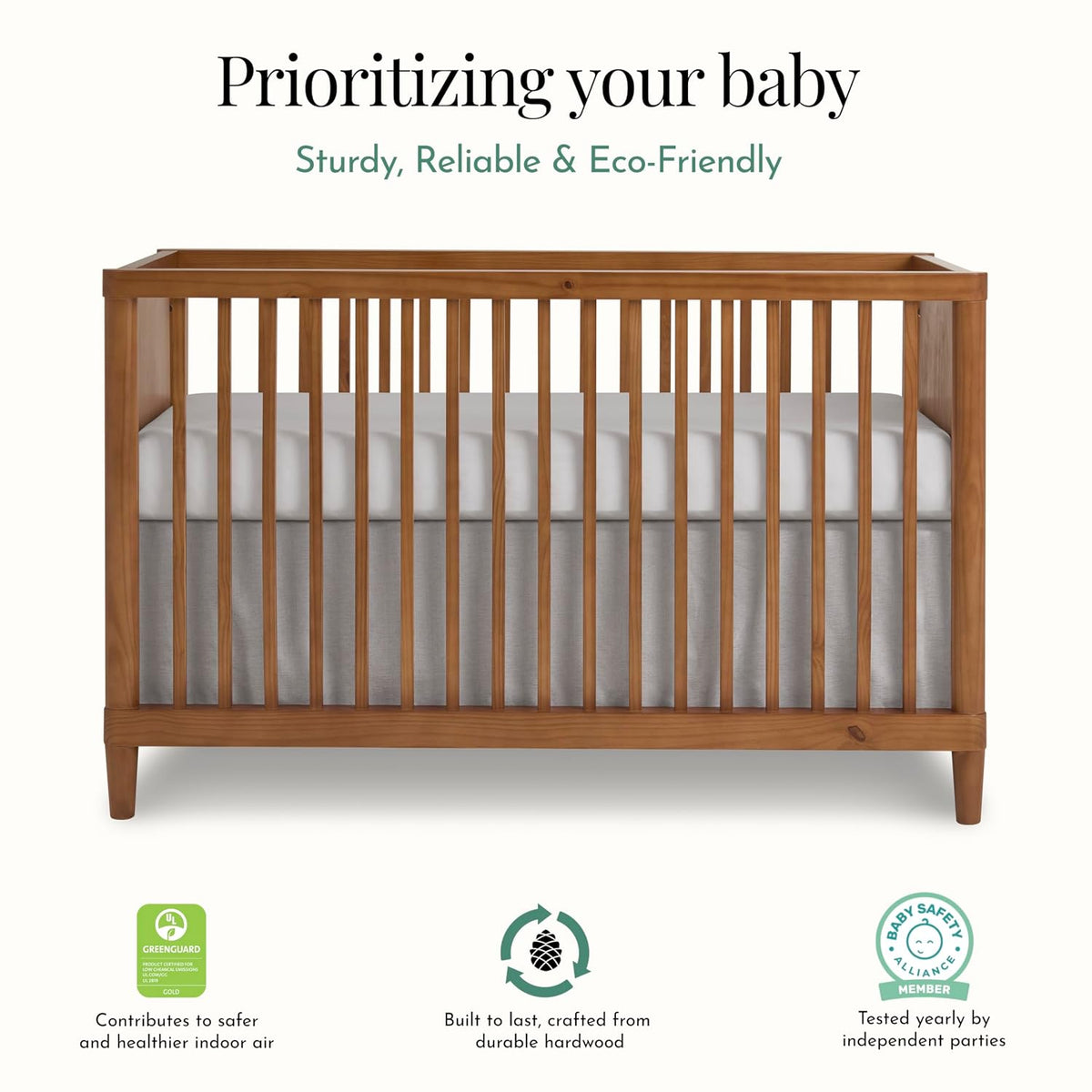 Evolur Flynn 3 in 1 Convertible Island Crib