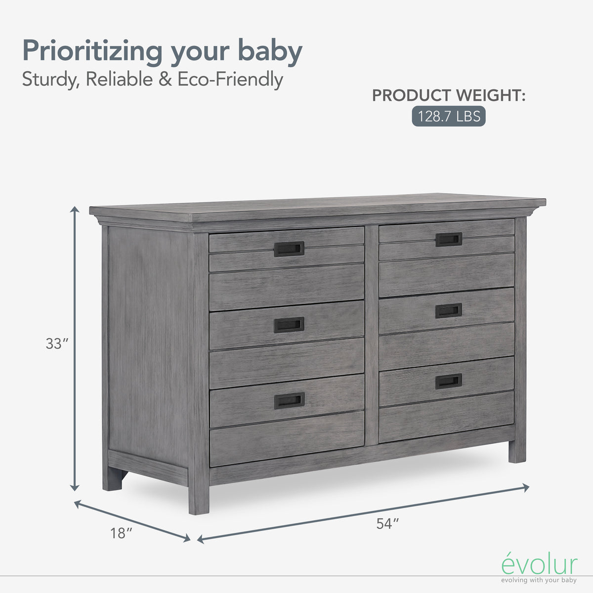 Evolur Waverly Double Dresser