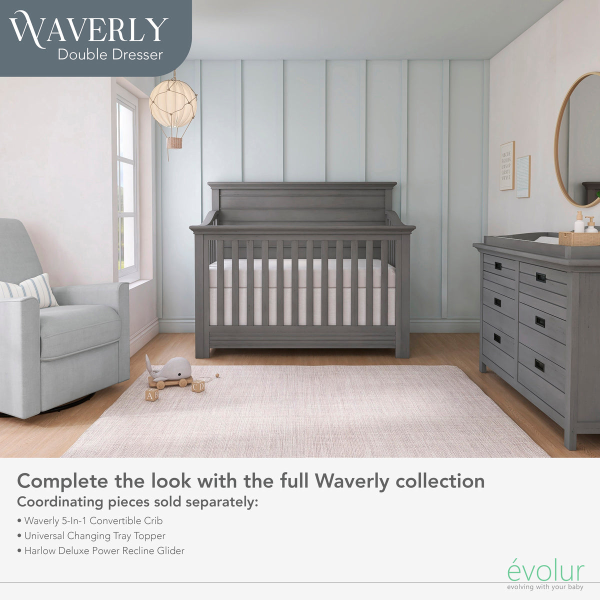 Evolur Waverly Double Dresser