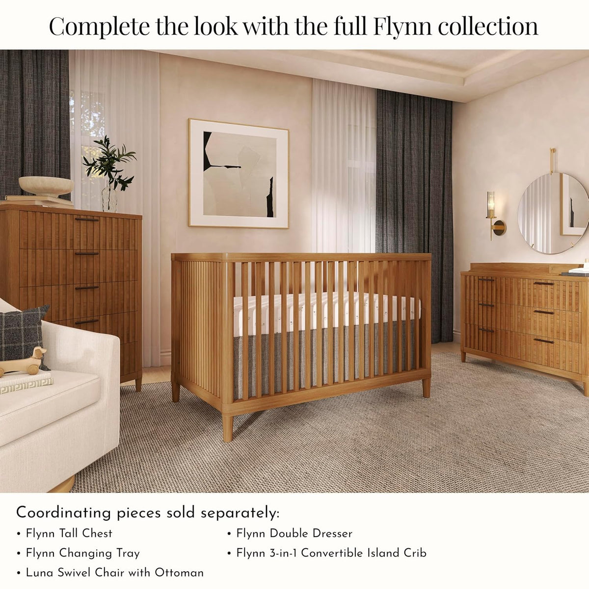 Evolur Flynn 3 in 1 Convertible Island Crib