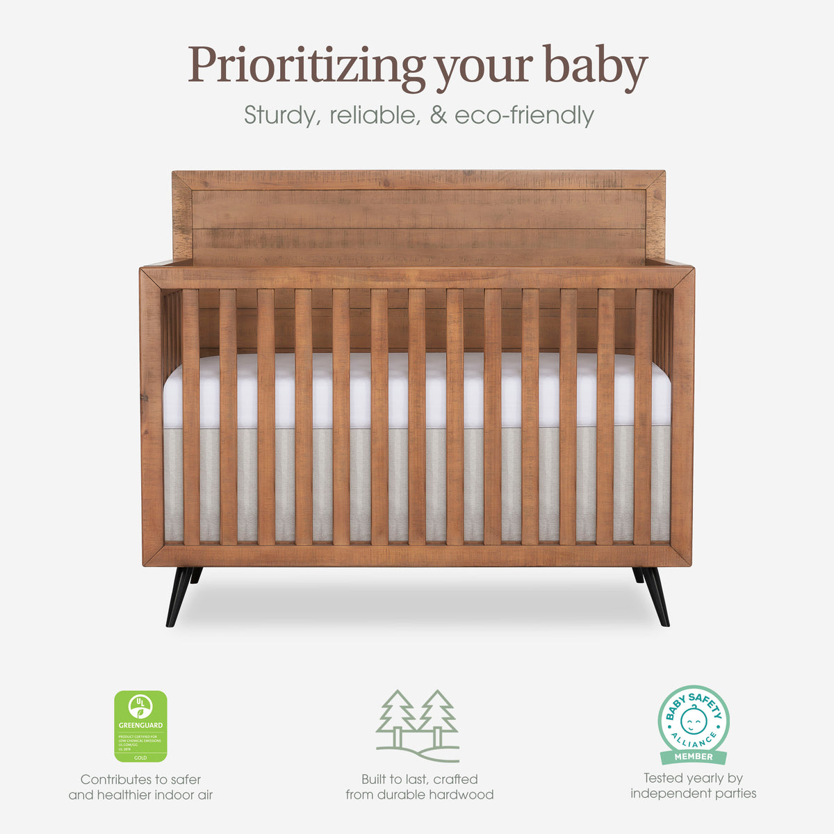 Evolur Stilnovo Sugarcane 3-Piece Natural Nursery Bundle