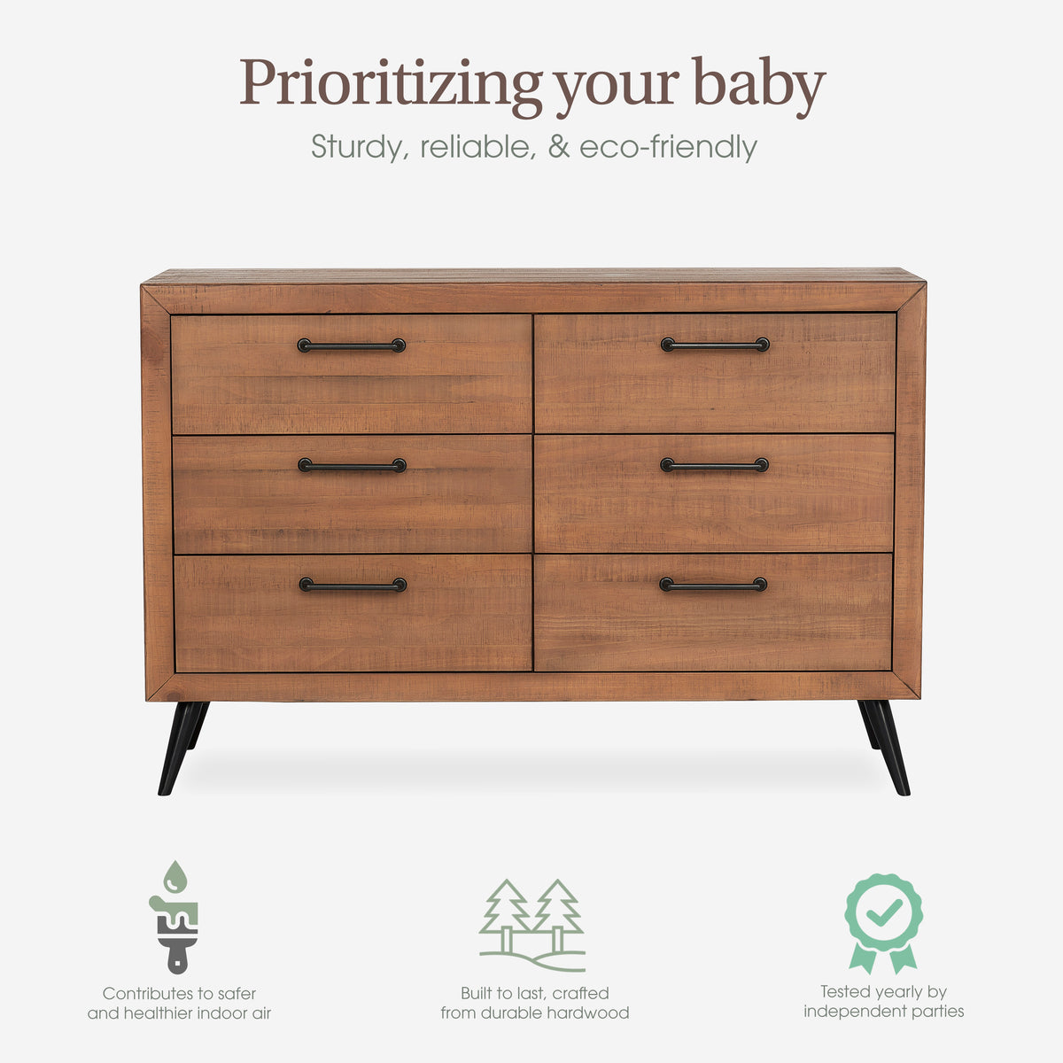 Evolur Stilnovo Sugarcane 3-Piece Natural Nursery Bundle