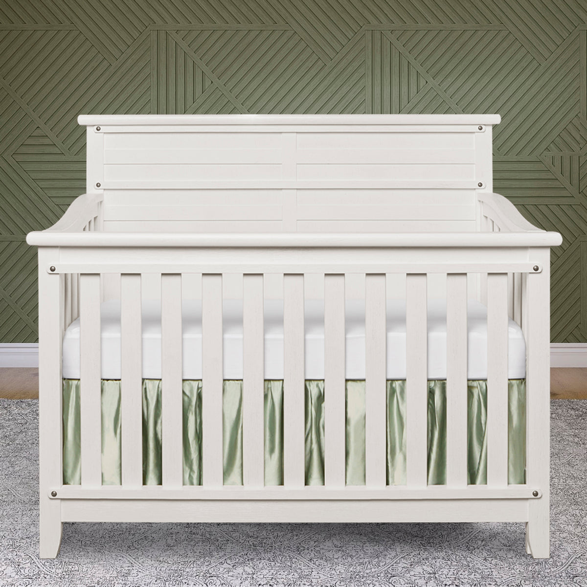 Evolur Andorra 5-in-1 Convertible Crib in Weathered White