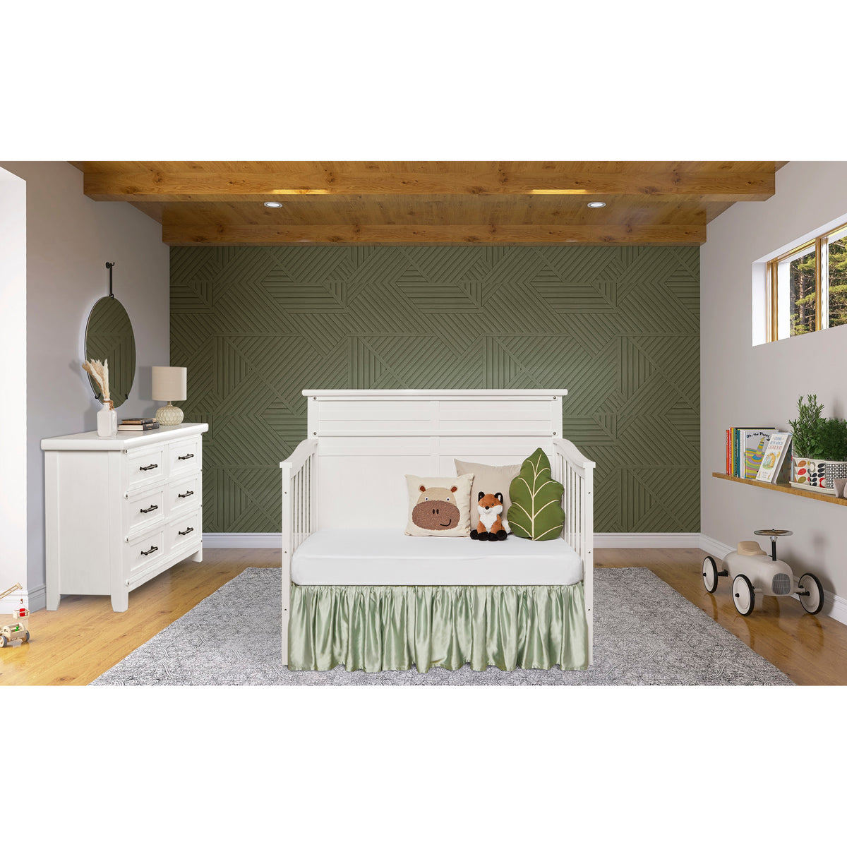 Evolur Andorra 5-in-1 Convertible Crib in Weathered White