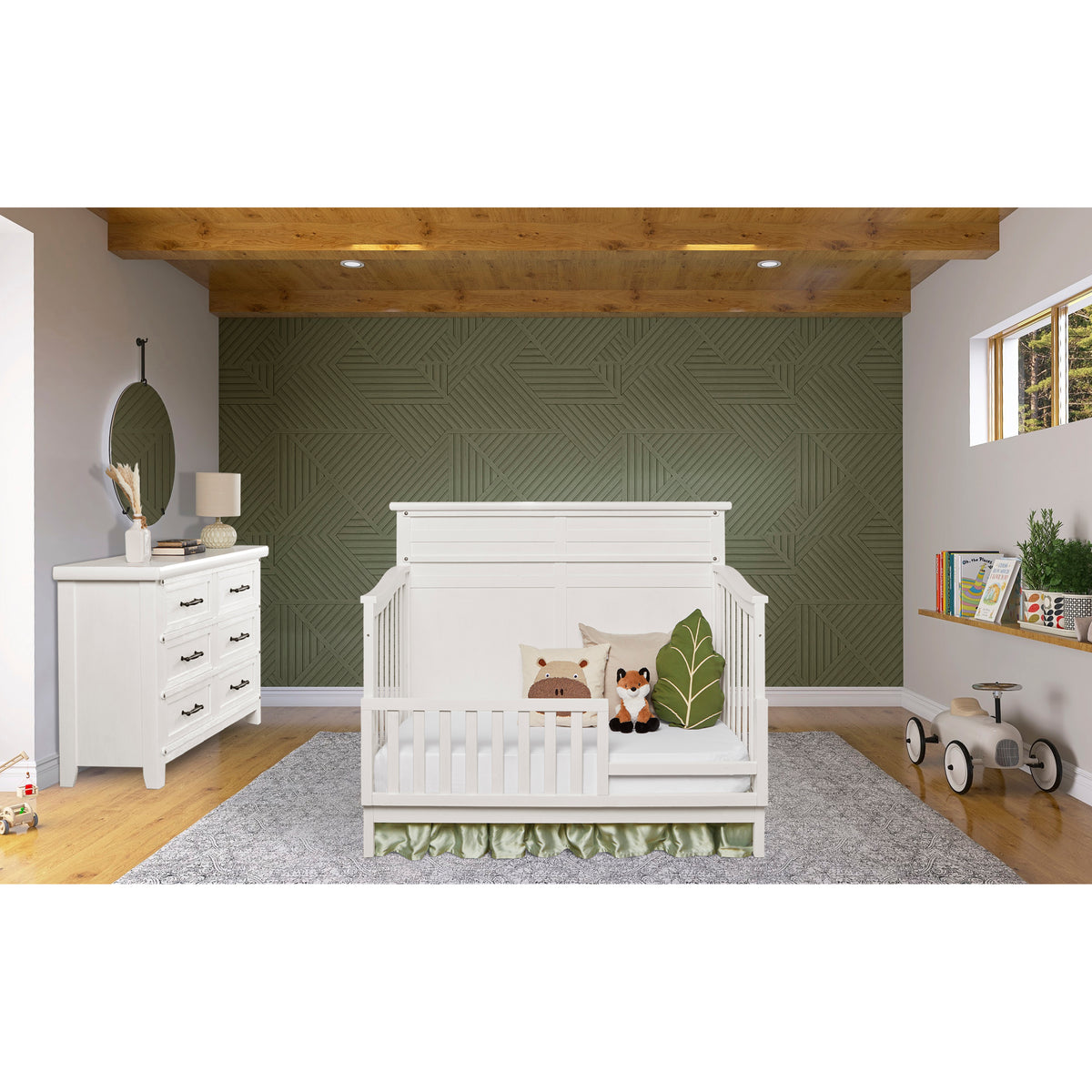 Evolur Andorra 5-in-1 Convertible Crib in Weathered White