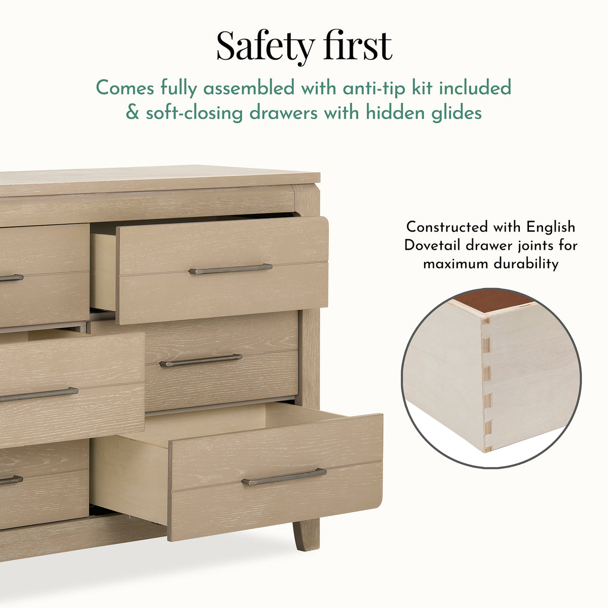 Evolur Oakley Calm Living Nursery Bundle – Sienna Grey