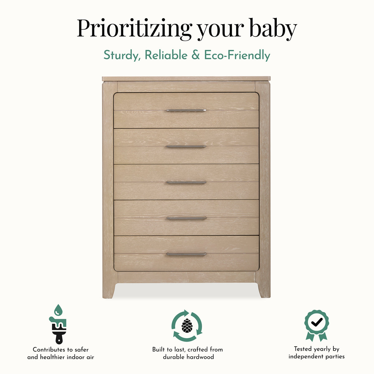 Evolur Oakley Calm Living Nursery Bundle – Sienna Grey