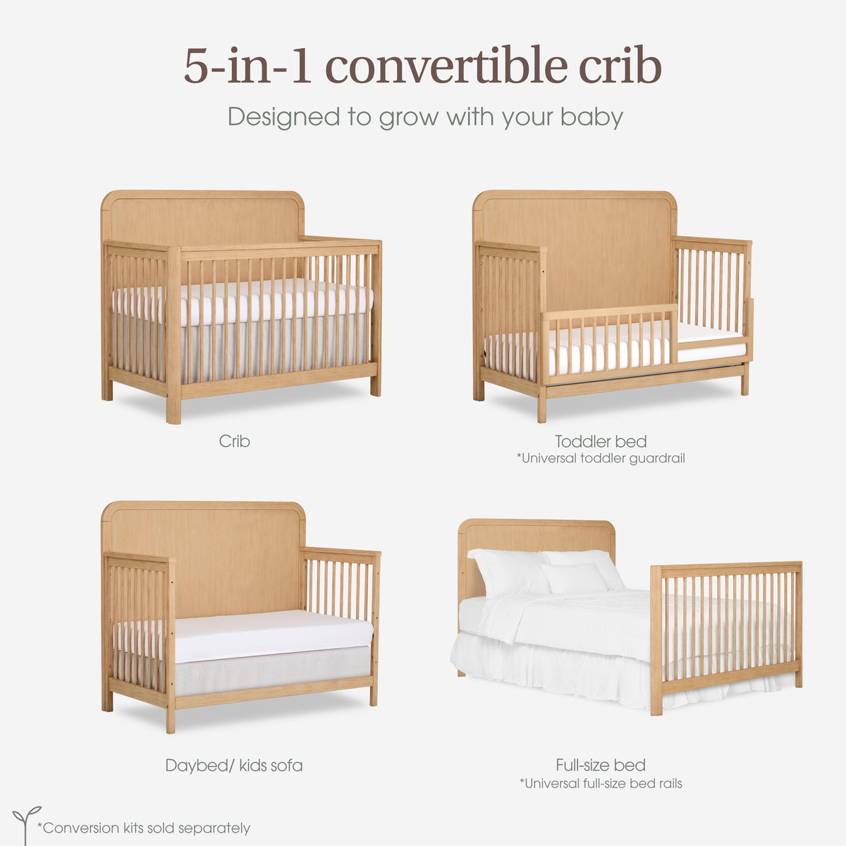 Evolur Cove 3-Piece Everyday Nursery Bundle