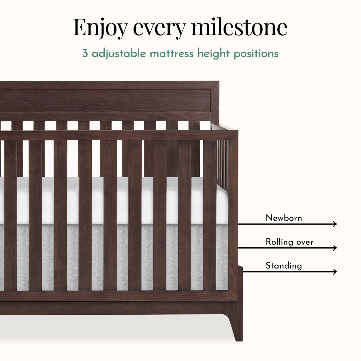 Evolur Atlas 5-in-1 Convertible Full-Size Baby Crib