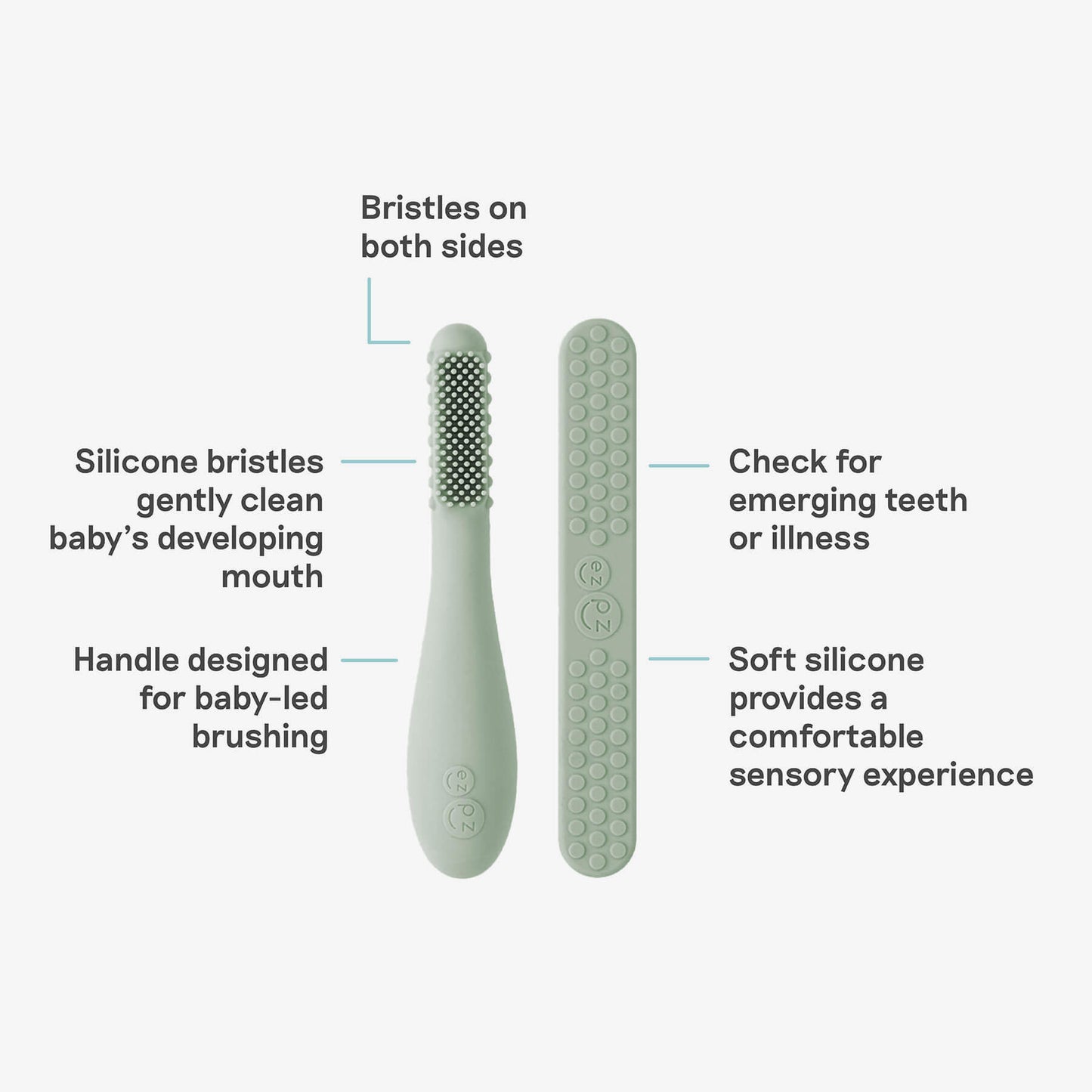 ezpz Baby-Led™ Toothbrush + Tongue Depressor