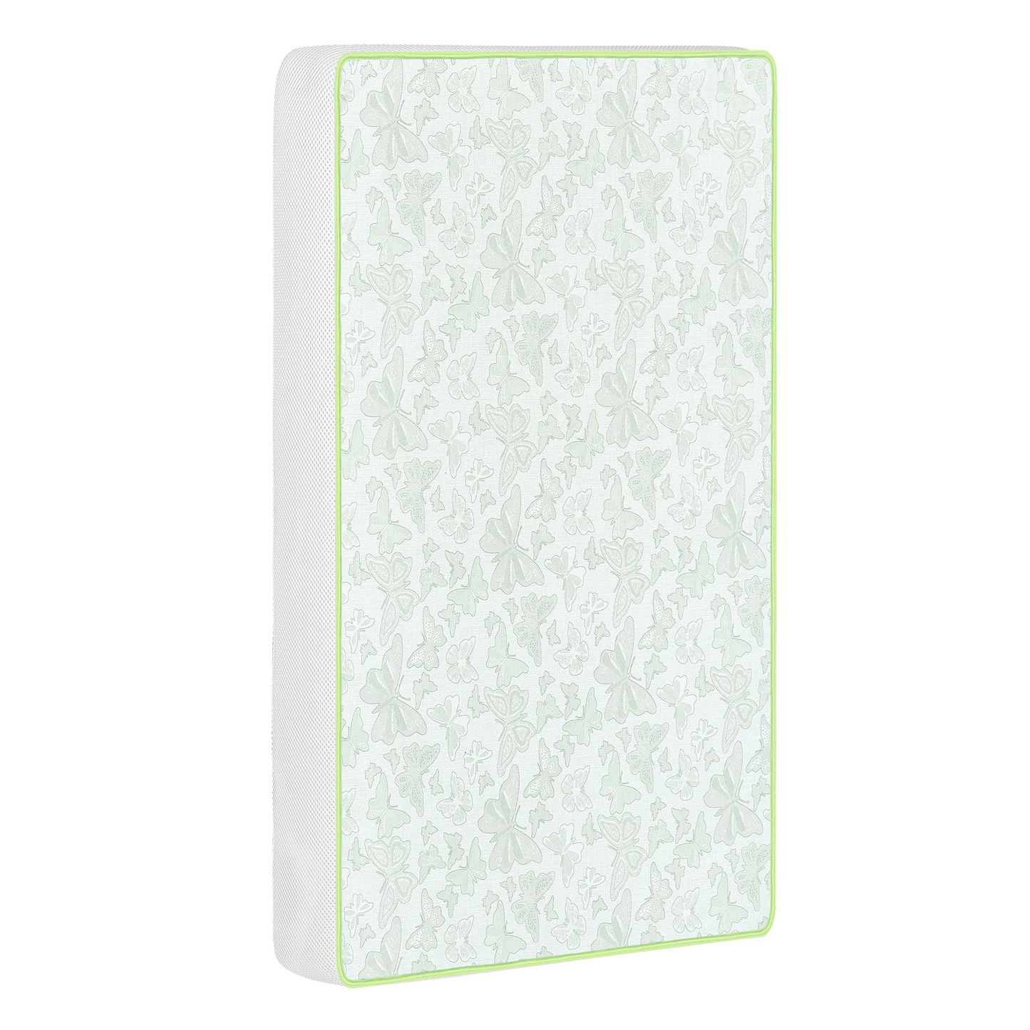 Dream On Me 2-In-1 Breathable Two-Sided, Portable Crib Fiber Mattress in White & Green
