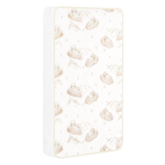 Dream On Me 2-In-1 Breathable Two-Sided, Portable Crib Fiber Mattress in White