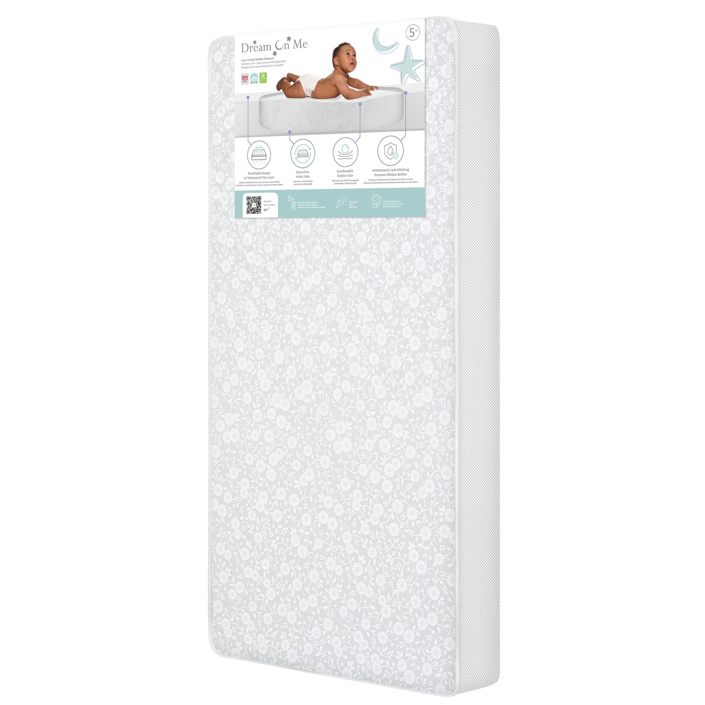 Dream On Me Breathable Orthopedic Extra Firm Crib & Toddler Mattress