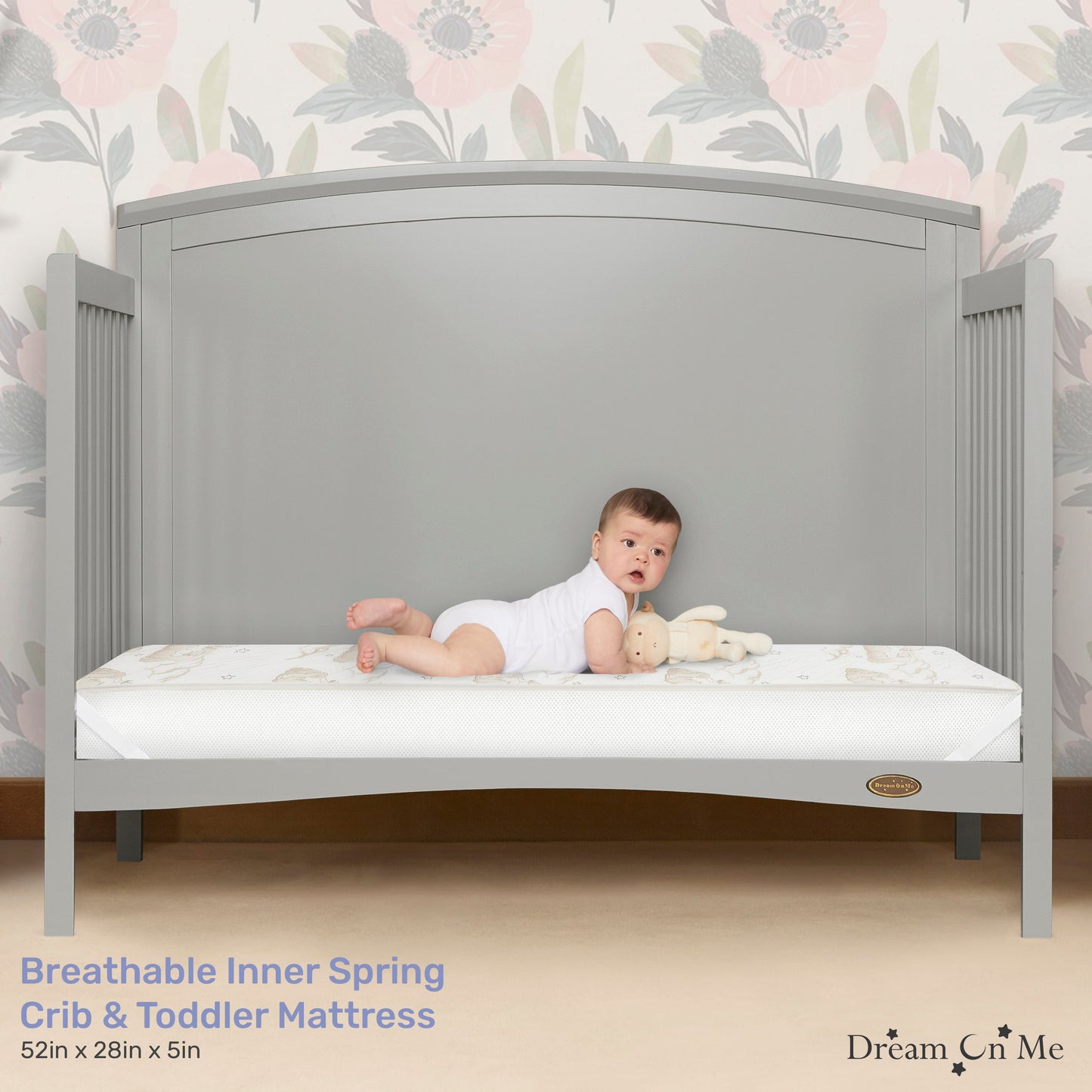 Dream On Me 2-In-1 Breathable Twilight 5 Inch Spring Coil Crib & Toddler Bed Mattress