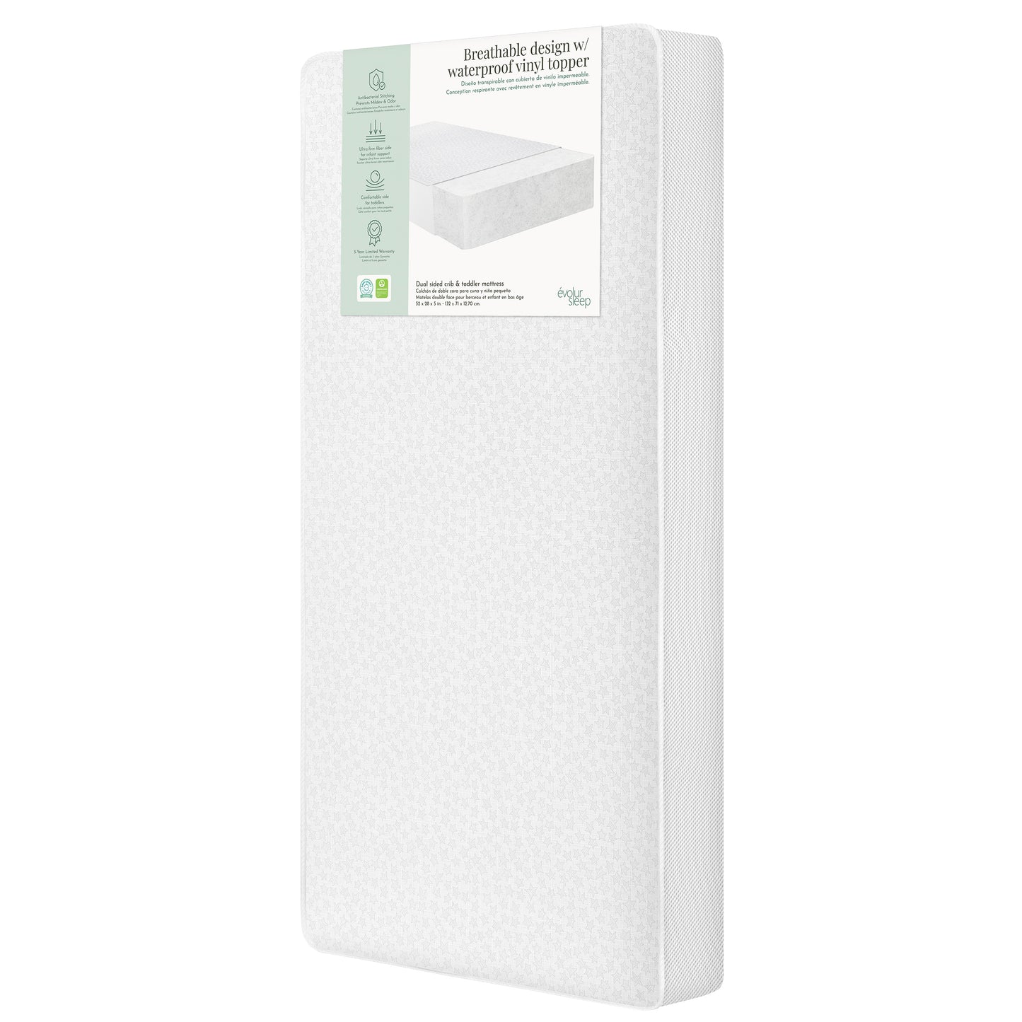 Evolur Sleep Breathable Dual Stage Comfort-Lite 5 Inch Foam Mattress