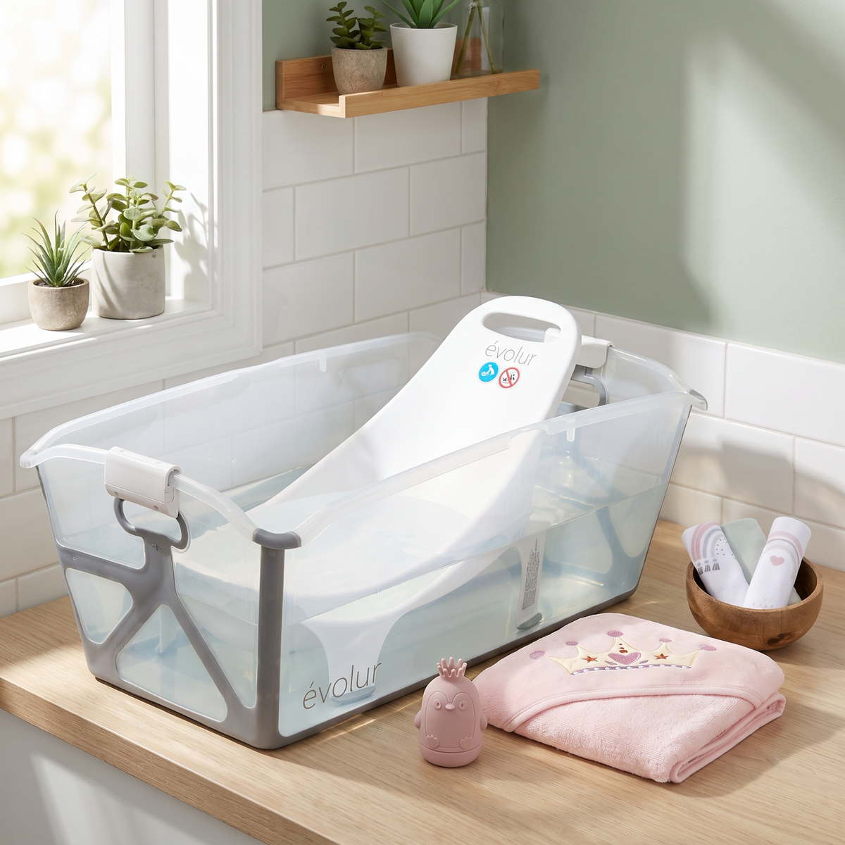 Evolur Baby Bath Essentials Bundle