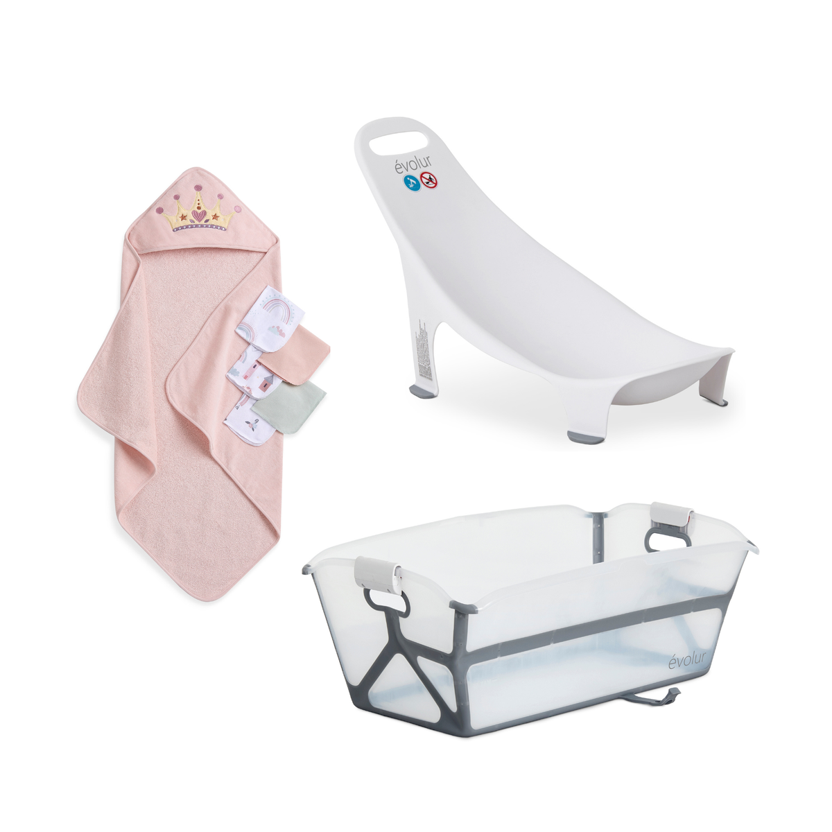 Evolur Baby Bath Essentials Bundle