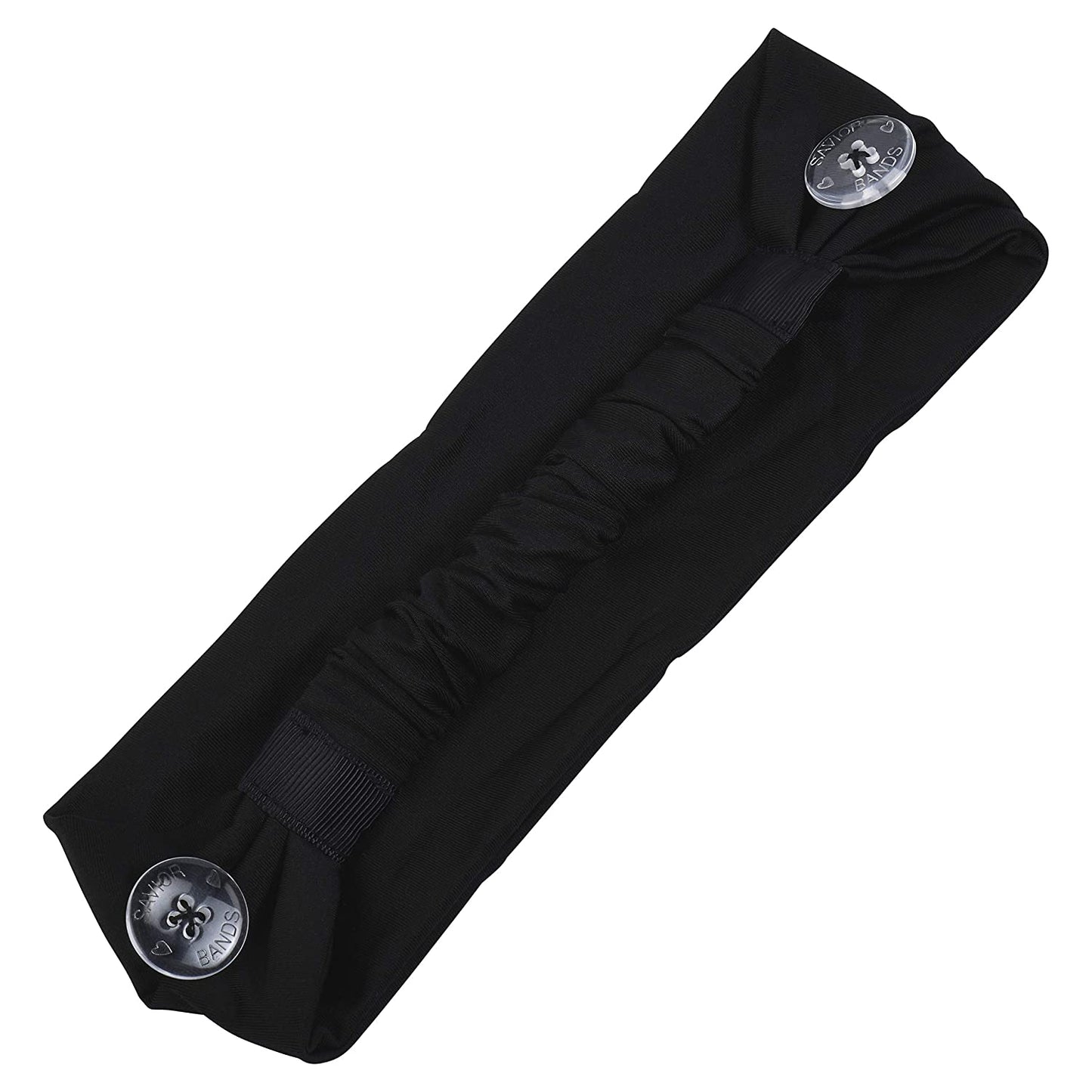 Black Savior Mask Headbands with Buttons For Masks