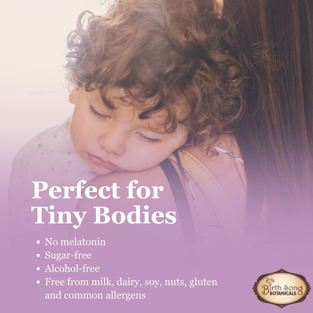 Birth Song Botanicals Co. Children's Tranquility, Children's Sleep Aid Relaxing Herbal Tincture 1 oz.