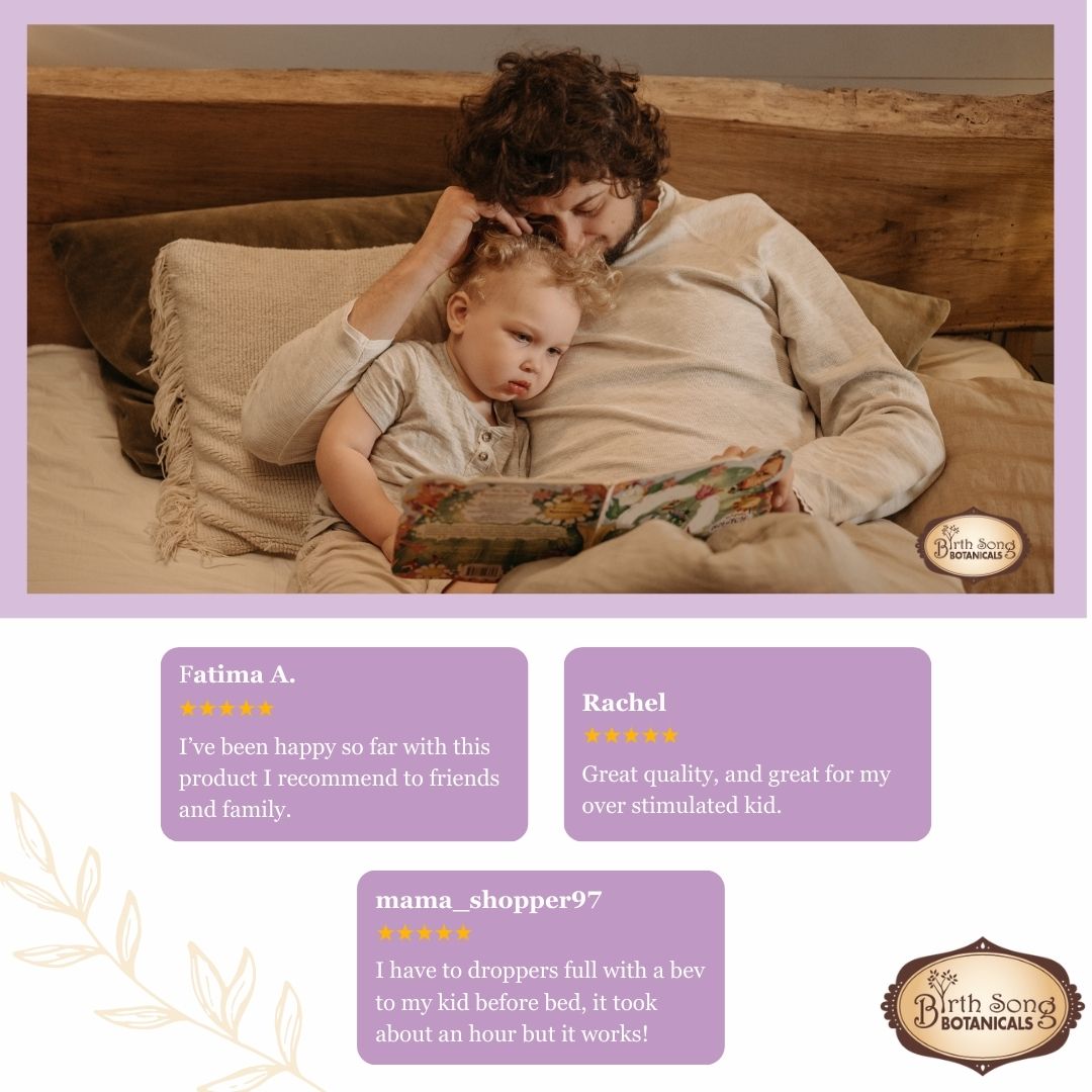Birth Song Botanicals Co. Children's Tranquility, Children's Sleep Aid Relaxing Herbal Tincture 1 oz.
