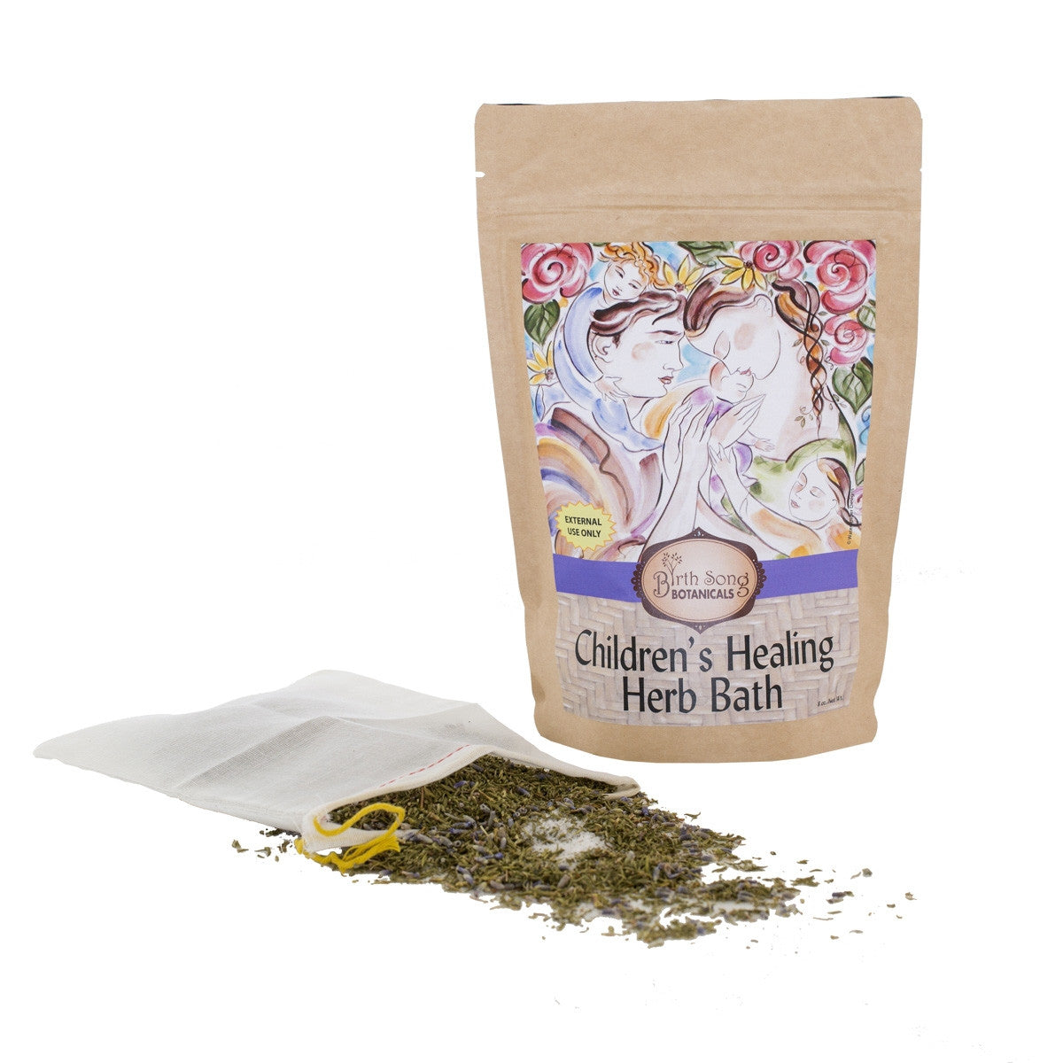 Birth Song Botanicals Co. Children's Healing Herb Bath for Lung Congestion- Bath, Steam & Gargle