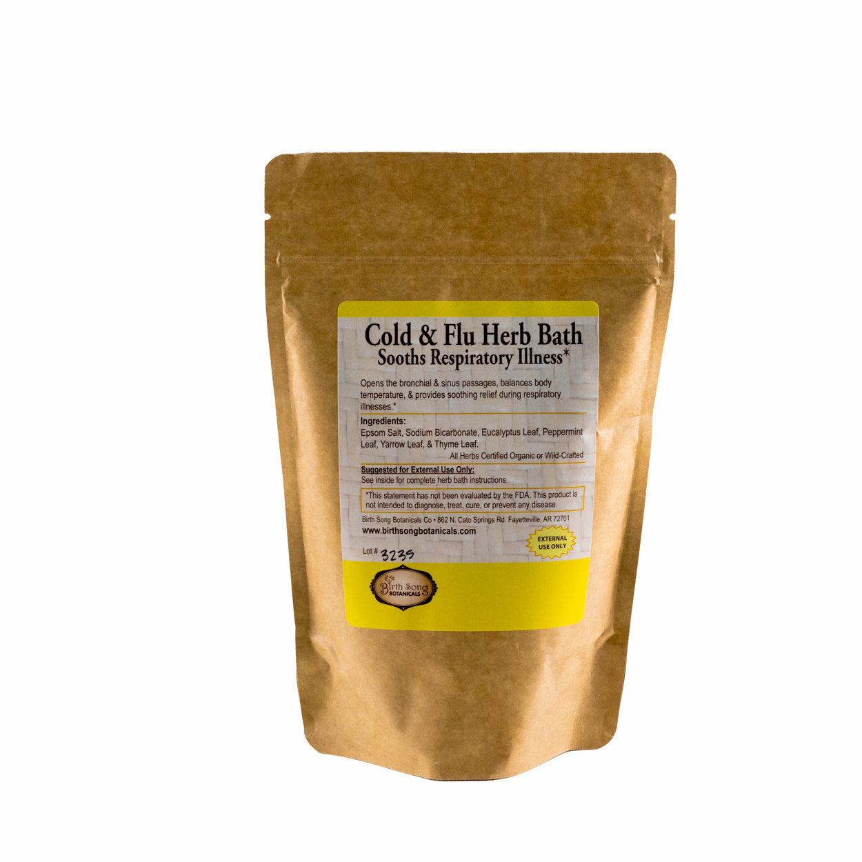 Birth Song Botanicals Co. Cold and Flu Herbal Bath* with Eucalyptus 16 oz.