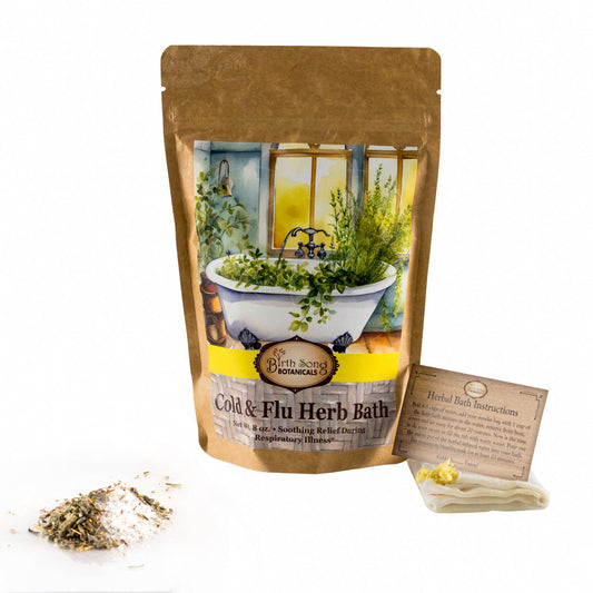 Birth Song Botanicals Co. Cold and Flu Herbal Bath* with Eucalyptus 16 oz.