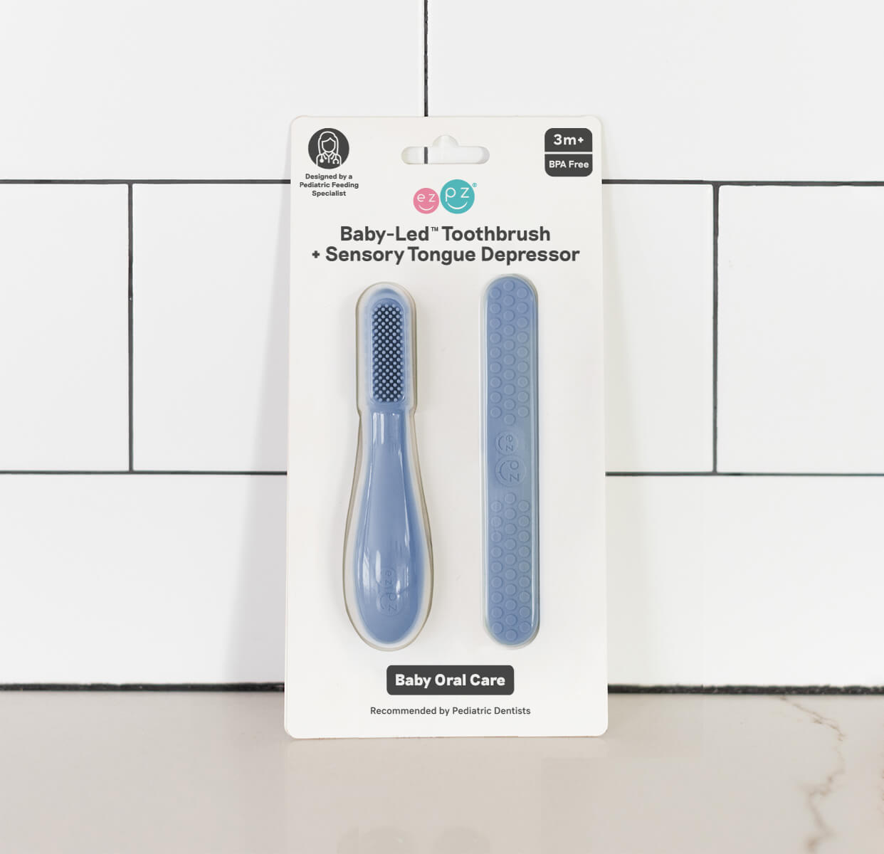 ezpz Baby-Led™ Toothbrush + Tongue Depressor