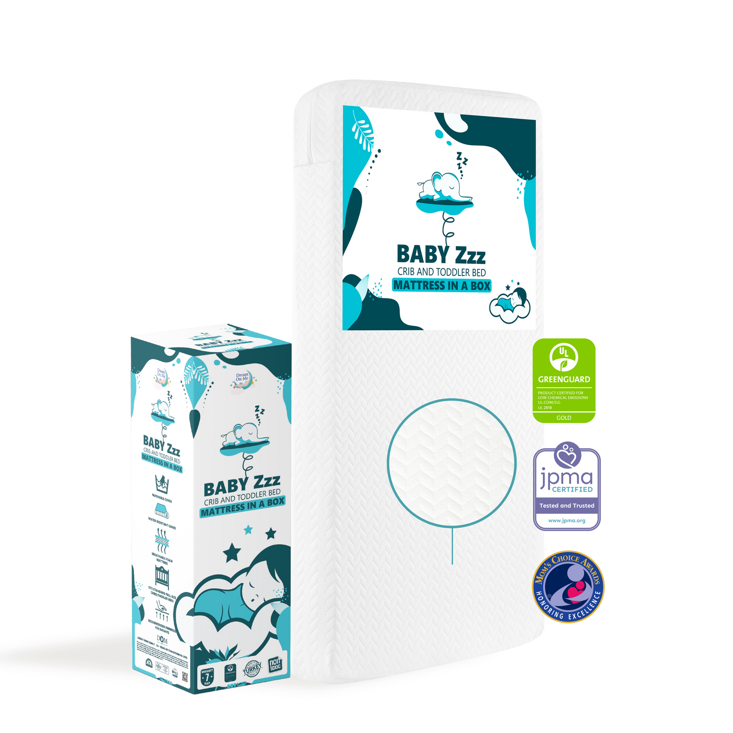 Dream On Me Baby ZZZ 5 Inch Foam Crib & Toddler Bed Mattress