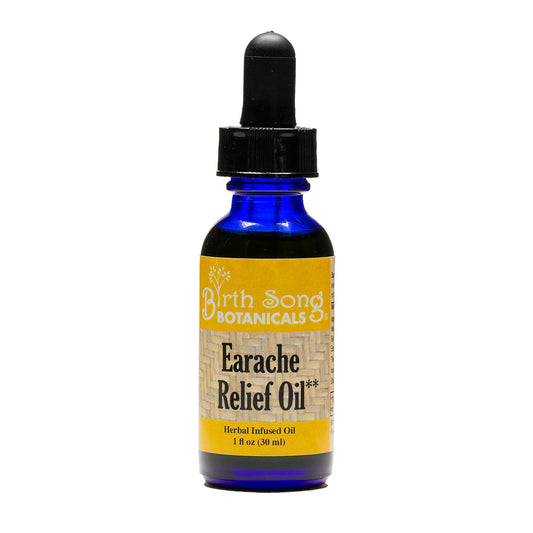 Birth Song Botanicals Co. Herbal Earache Relief Oil Blended with Garlic and Mullein Flowers 1 oz