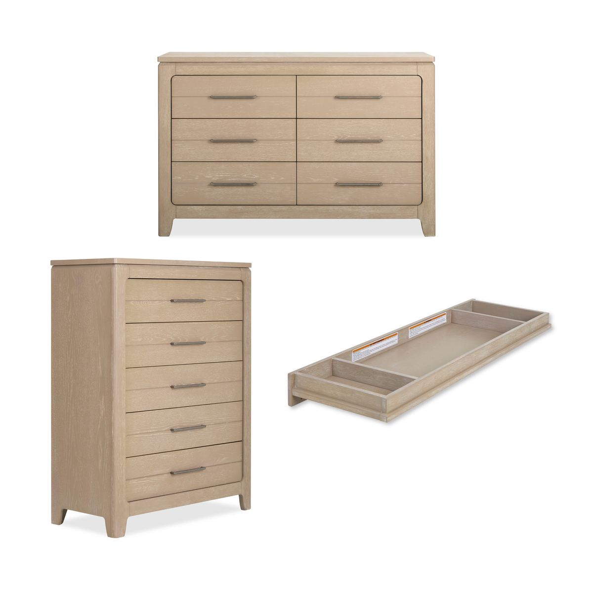Evolur Oakley Calm Living Nursery Bundle – Sienna Grey