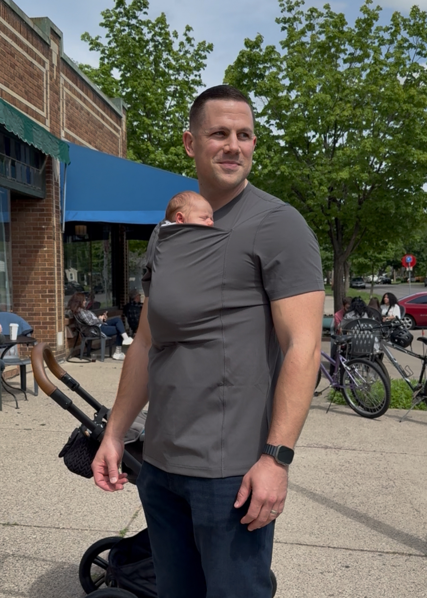 Lalabu Dad Shirt Baby Carrier Gray