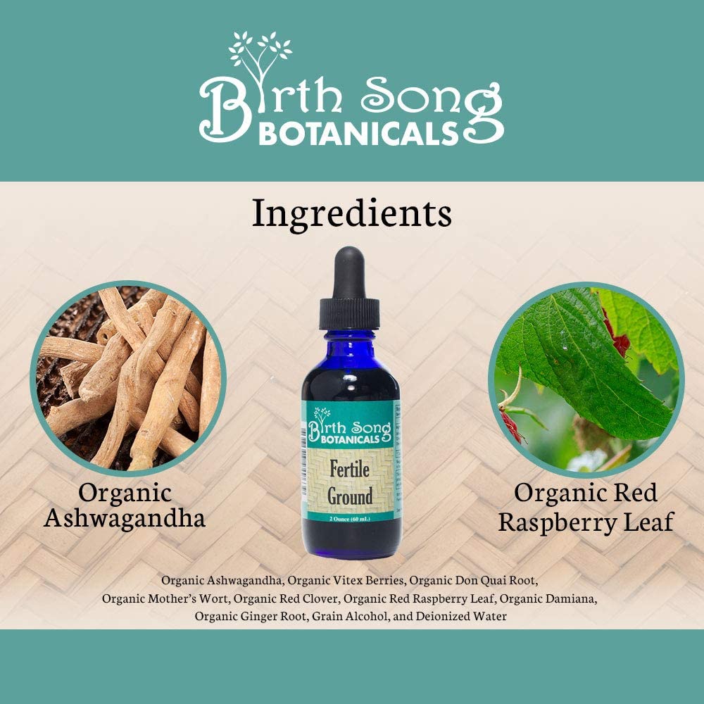 Birth Song Botanicals Co. Fertile Ground Herbal Fertility Support Tincture for Women  2 oz.